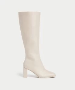BRONTE HIGH KNEE BOOT - BONE