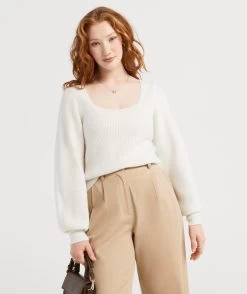 LYDIA SQUARE NECK SWEATER