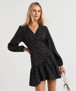 GIA WRAP LINEN MINI DRESS