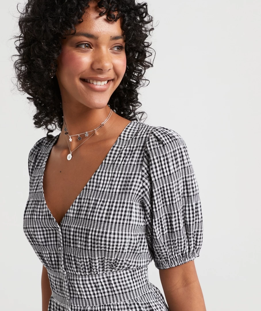 JADE GINGHAM MIDI DRESS - Image 2