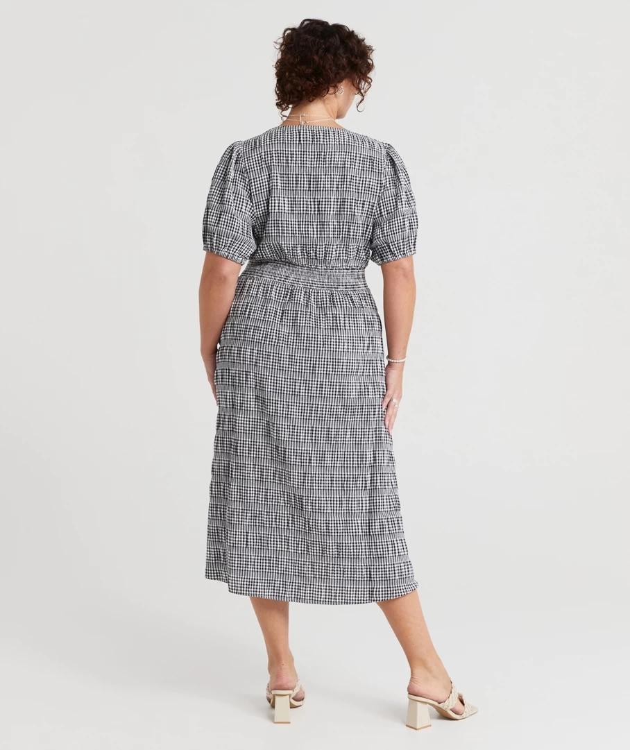 JADE GINGHAM MIDI DRESS - Image 5
