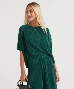 SADIE PLISSE PLEATED TOP