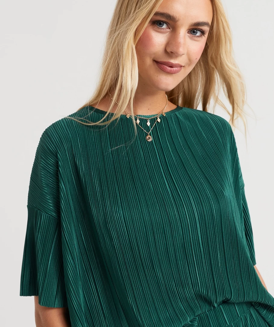 SADIE PLISSE PLEATED TOP - Image 2