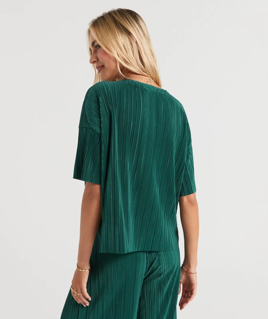 SADIE PLISSE PLEATED TOP - Image 3