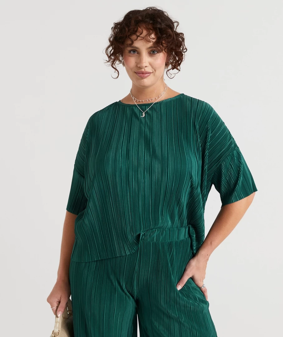 SADIE PLISSE PLEATED TOP - Image 4