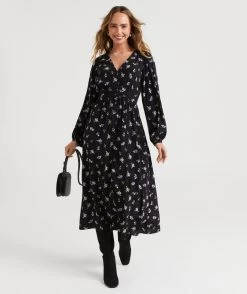 MOLLY BUTTON DOWN MIDI DRESS