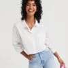 ADRIENNE CROPPED COTTON SHIRT