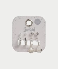 SILVER PLATED FRESHWATER PEARL EARRING PACK