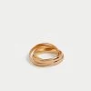 GOLD PLATED TWIST RING PACK