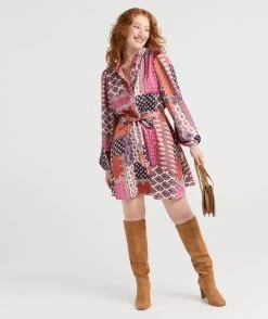 NOLAN SATIN SHIRT MINI DRESS