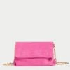 FAUX SUEDE CHAIN BAG
