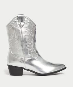 BAILEY WESTERN BOOT - SILVER
