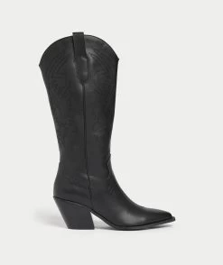 BILLIE WESTERN BOOT - BLACK