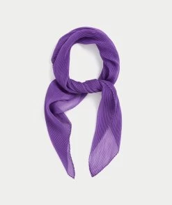 PURPLE PLISSE TEXTURED HAIR SCARF