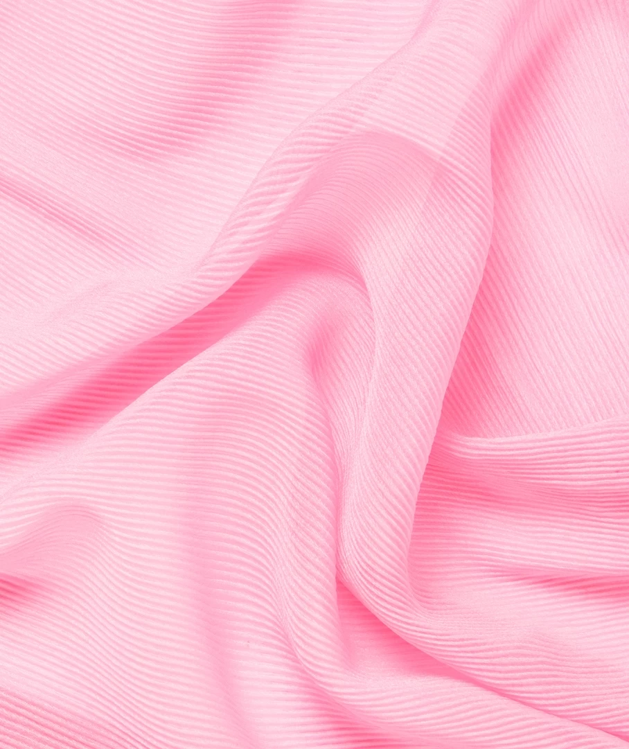 PINK PLISSE TEXTURED HAIR SCARF - Image 2