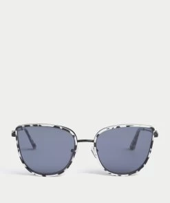 FLORENCE SUNGLASSES - BLACK / WHITE