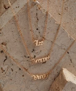 GOLD PLATED STAR SIGN NECKLACE