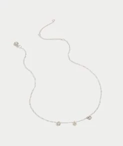 SILVER PLATED DAISY NECKLACE