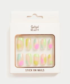 STICK ON NAILS - NEON SQUARED NAILS