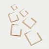 GOLD RECTANGLE HOOP PACK